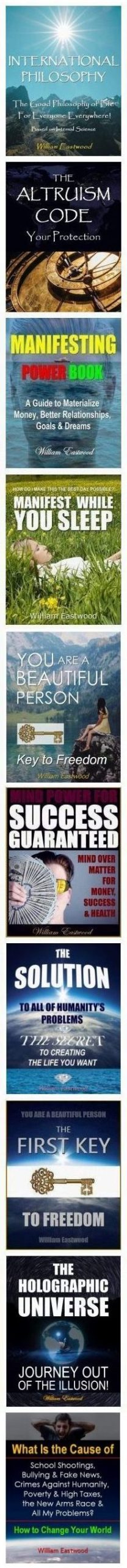 Book panel vertical books by William Eastwood metaphysics manifesting