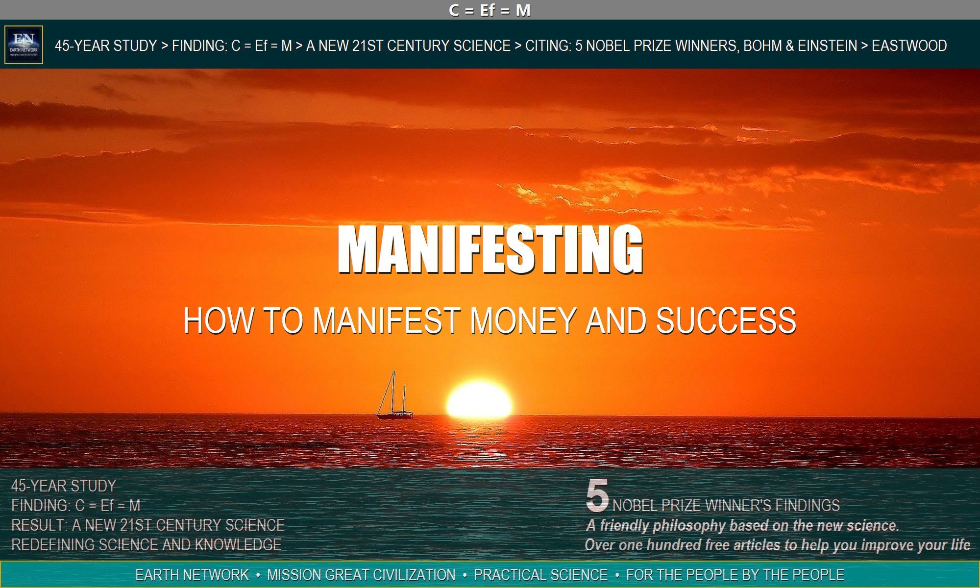 Beautiful sunset depicts how you materialize money and manifest success with positive thinking.