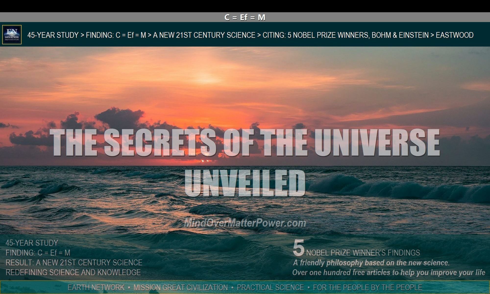 Mysterious ocean begs the question how can I create what I want? The secrets of the universe reveal how you can materialize anything.