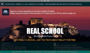Greek Parthenon under construction depicts the ancient knowledge within us and metaphysical philosophy consciousness science education at real school.