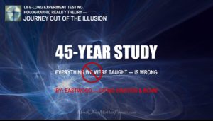 A 45-year study testing holographic universe theory. Metaphysical principles applied and tested by Eastwood.